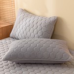 2022 new type A maternal and infant grade three-layer quilted bed sheet elegant star gray