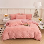 New warm and comfortable Rex rabbit fur milk velvet four-piece set series