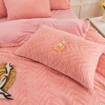 New warm and comfortable Rex rabbit fur milk velvet four-piece set series