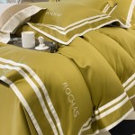 2023 new 100-count light luxury cotton wide-edge embroidery four-piece set