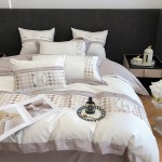 2023 new 100S double-ply Australian cotton four-piece set series Will 1.8m bed sheet style four-piece set Will White