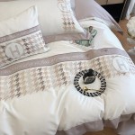 2023 new 100S double-ply Australian cotton four-piece set series Will 1.8m bed sheet style four-piece set Will White