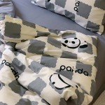 2022 new autumn and winter cotton printing series four-piece set baby bear gray