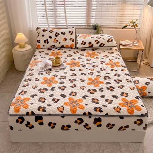 2022 Autumn and Winter New Soybean Antibacterial Milk Velvet Quilted Sheets