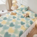 2023 New Digital Printed Cool Silk Latex Mat Bed Skirt