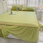 New cool silk thickened 0.5 latex mat bed skirt