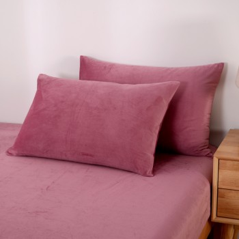 New solid color crystal velvet single product pillowcase